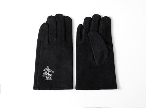 Black Thistle Detail Glove (one size)