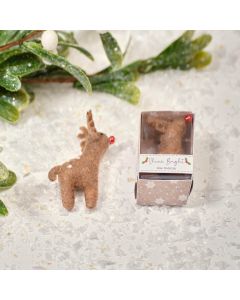 Christmas Reindeer Tiny World Fabric Keepsake