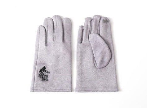 Grey Thistle Detail Glove (one size)