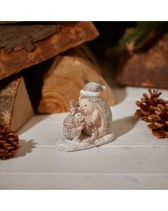 Frosted Forest Hedgehog Mother & Child Ornament