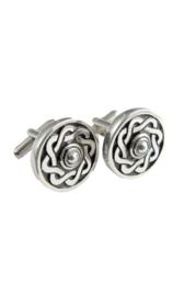 Celtic Shield Chrome Cufflinks