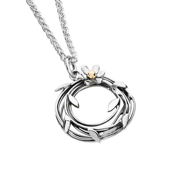 Entwined Necklace Daisy Larger - Silver
