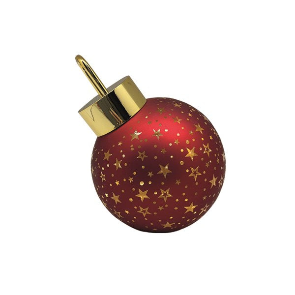Medium LED Red Lit Bauble Ornament (12cm)
