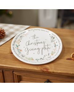 Christmas Stoneware Giving Plate