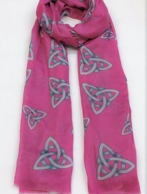 Fuchsia Lightweight Cashmere Blend Celtic Scarf