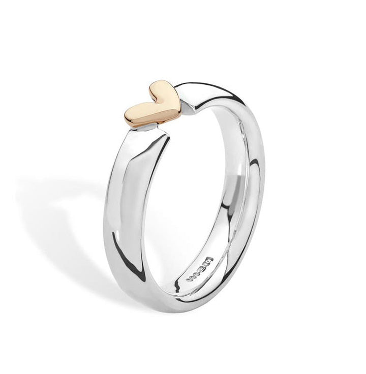 Heart Ring - Silver & 9ct Yellow Gold