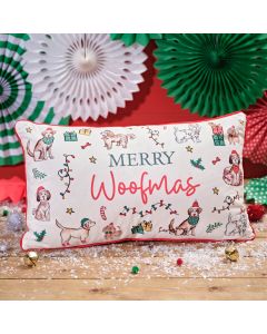 Furry & Festive Merry Woofmas Velour Cushion