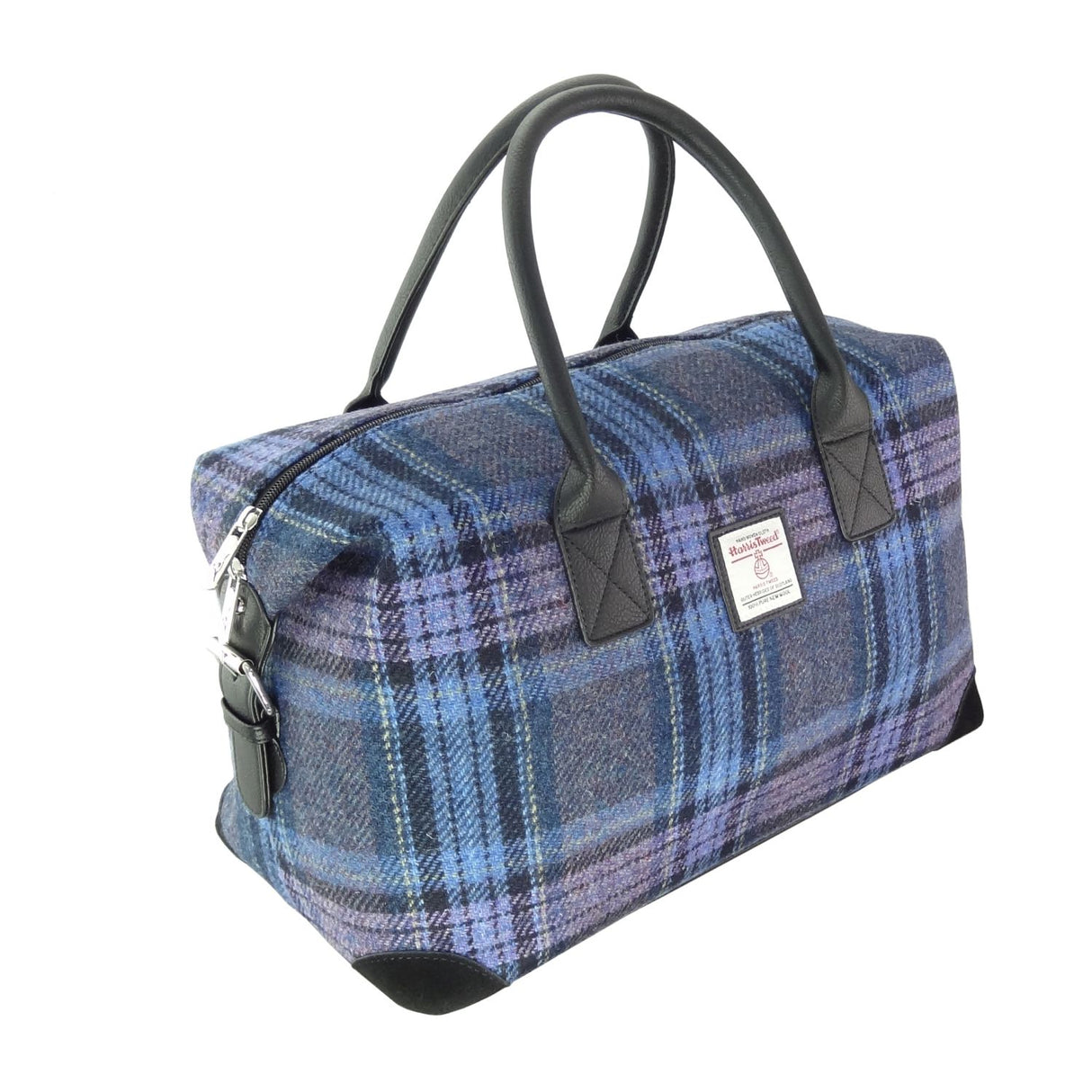 Esk Overnight Bag Blue & Purple Stewart Tartan