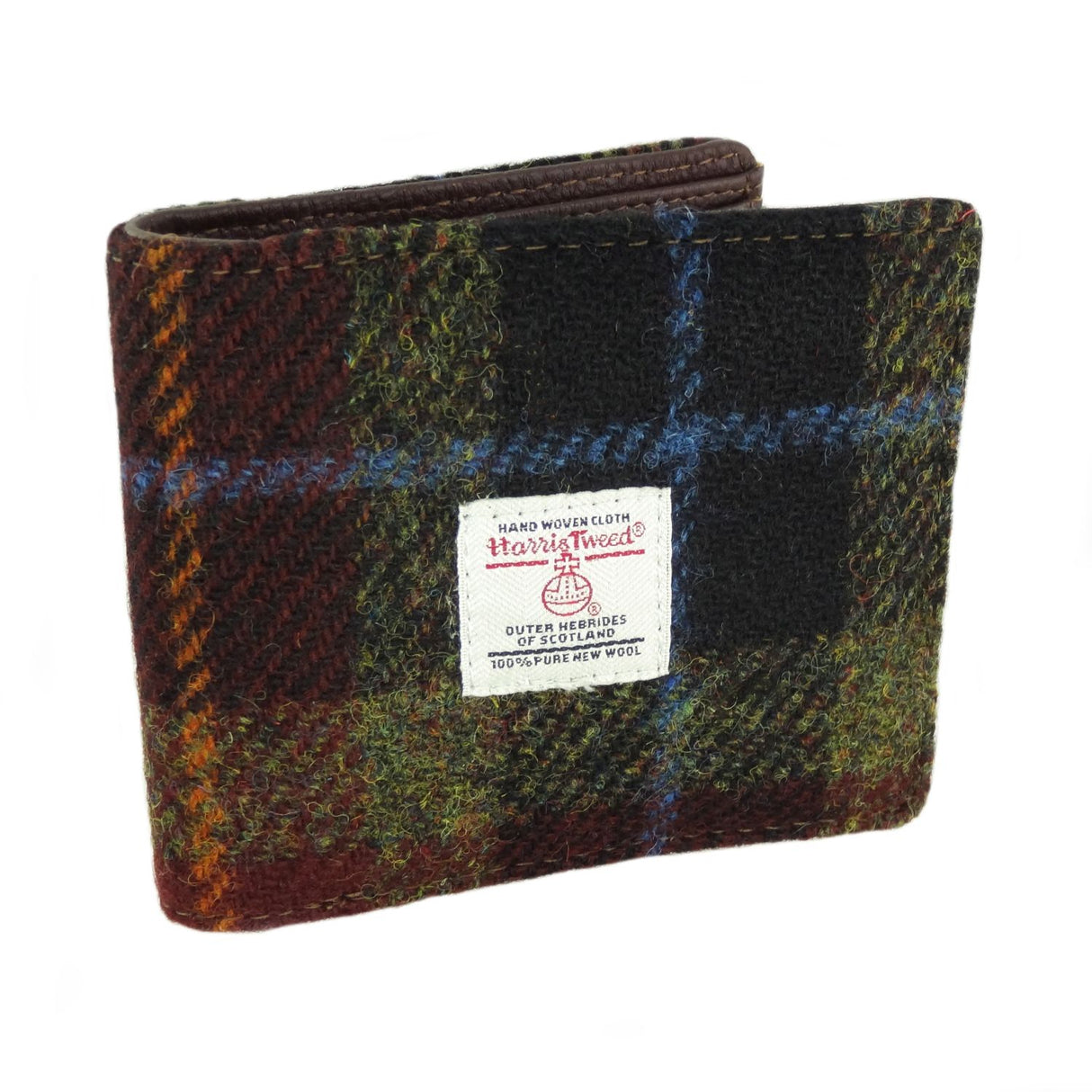 Mull Harris Tweed Mens Wallet Rust Check
