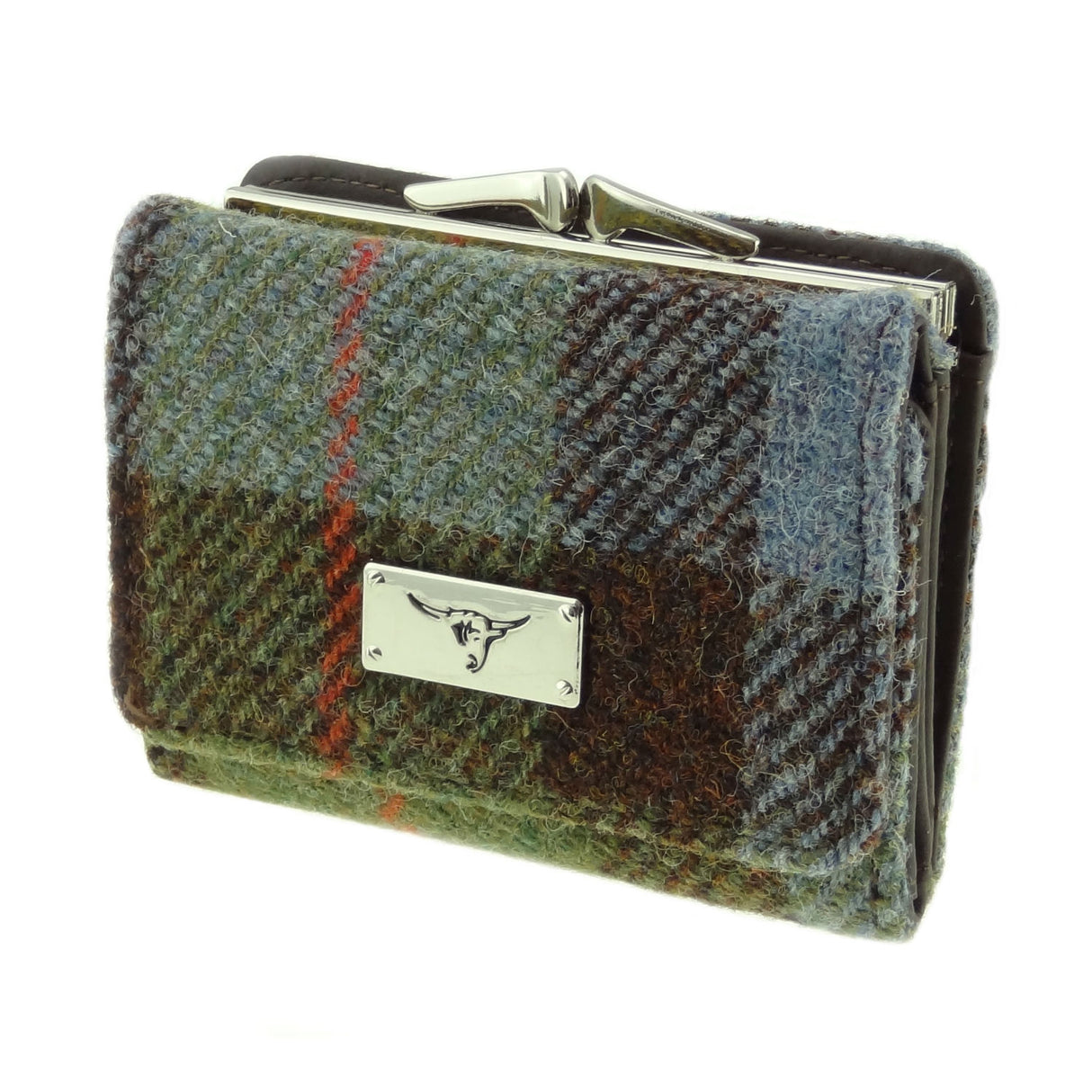 Unst Harris Tweed Small Clasp Purse with Card Section MacLeod Tartan