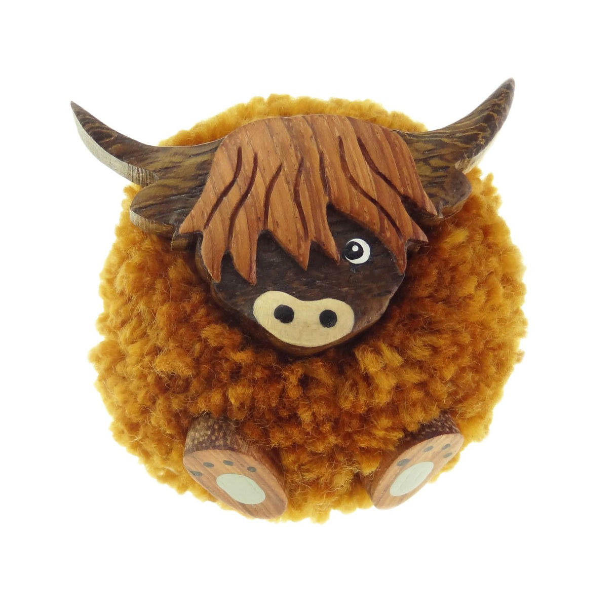 Highland Cow PomPom Magnet