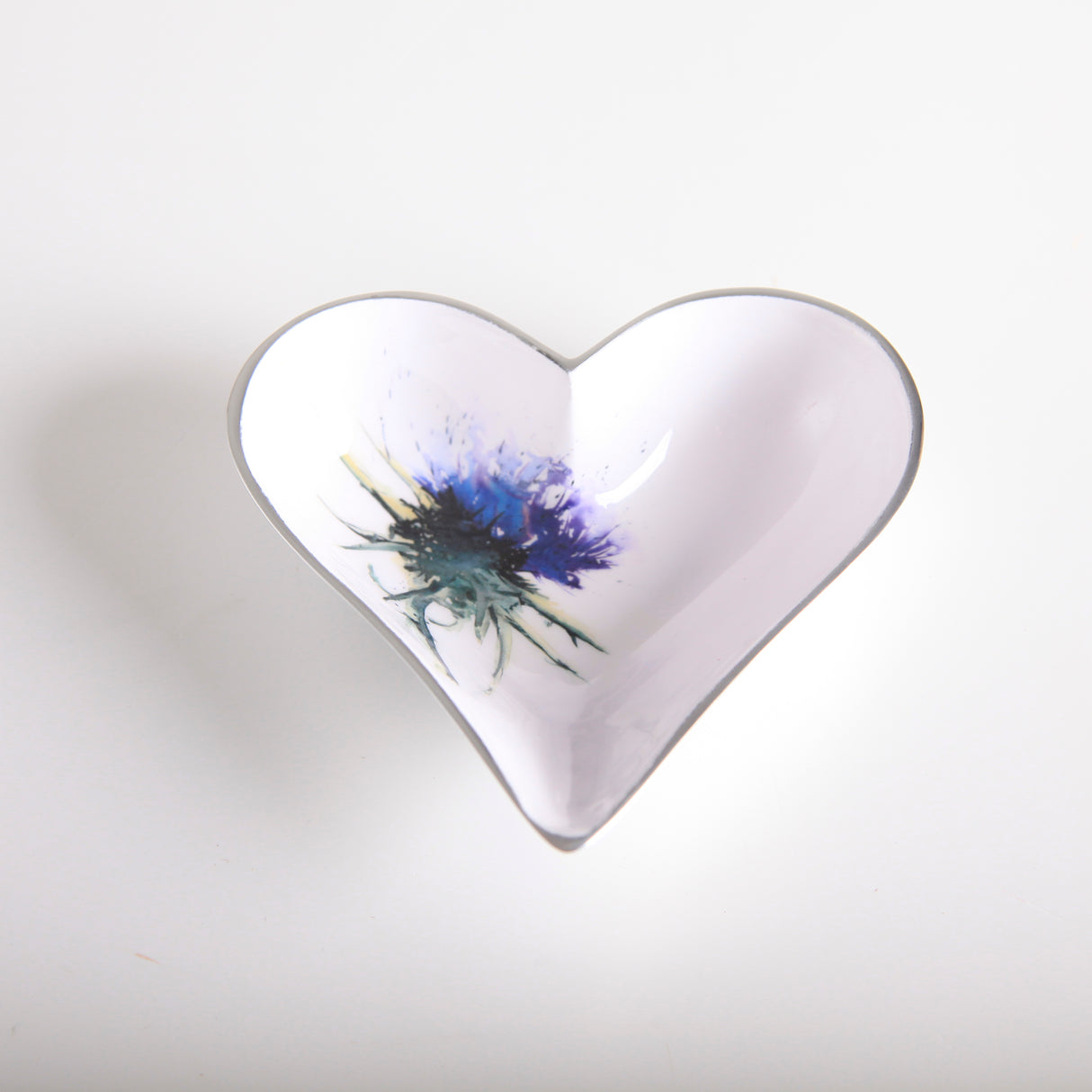 Thistle Small Heart Dish (Aluminium - 11cm)