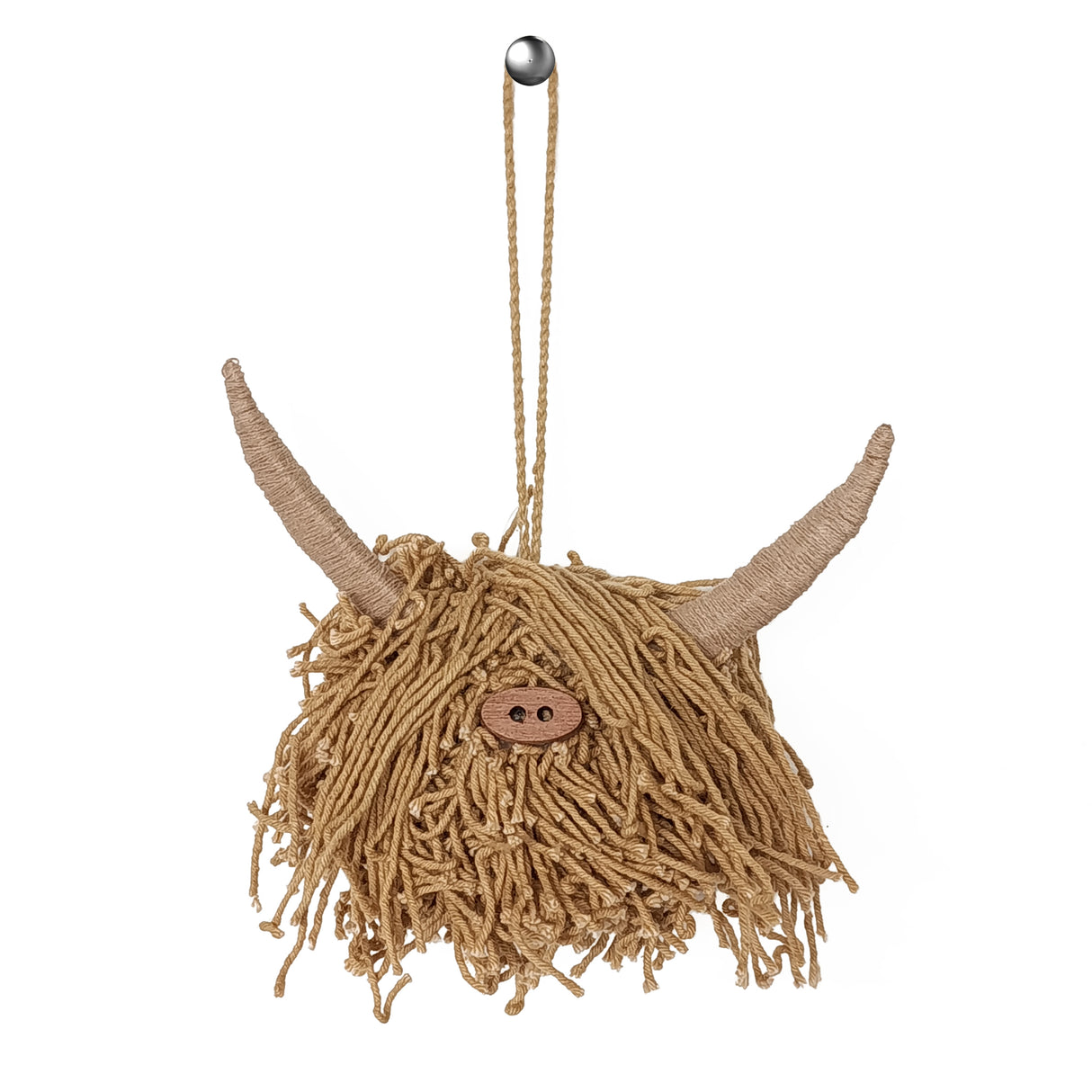 Moo Hairy Coo Natural Wool Hanging Decoration