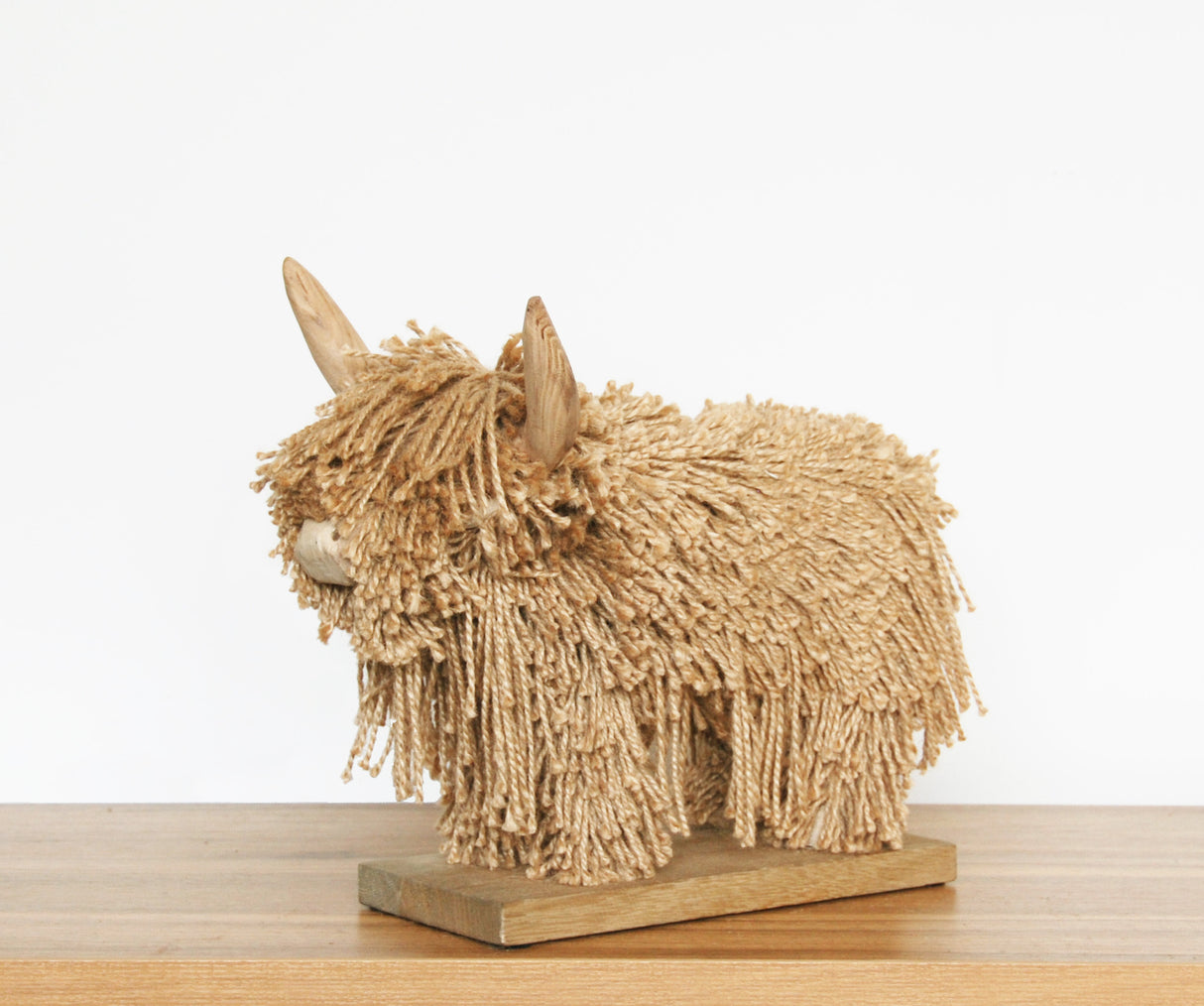 Morag Standing Mini Natural Jute Highland Cow Figure