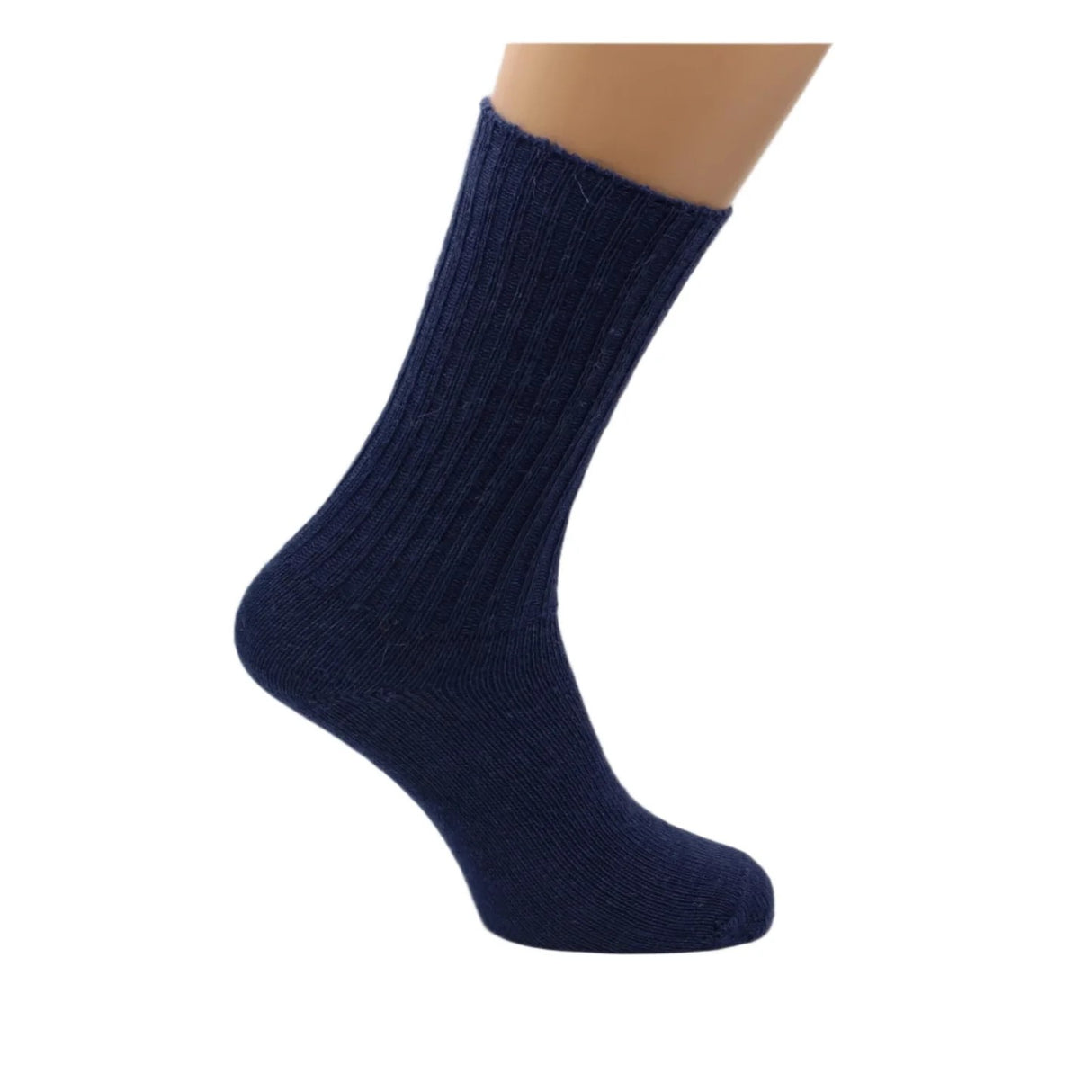 Dunoon Navy Loose Top Mohair Socks