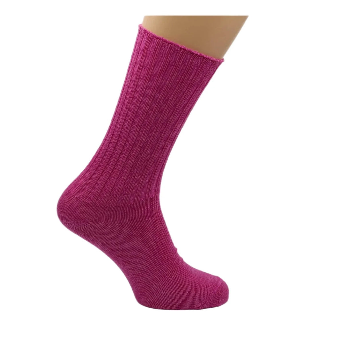 Dunoon Shocking Pink Loose Top Mohair Socks