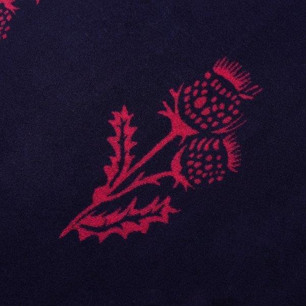 Navy / Fuschia Cashmere Blend Reversible Thistle scarf