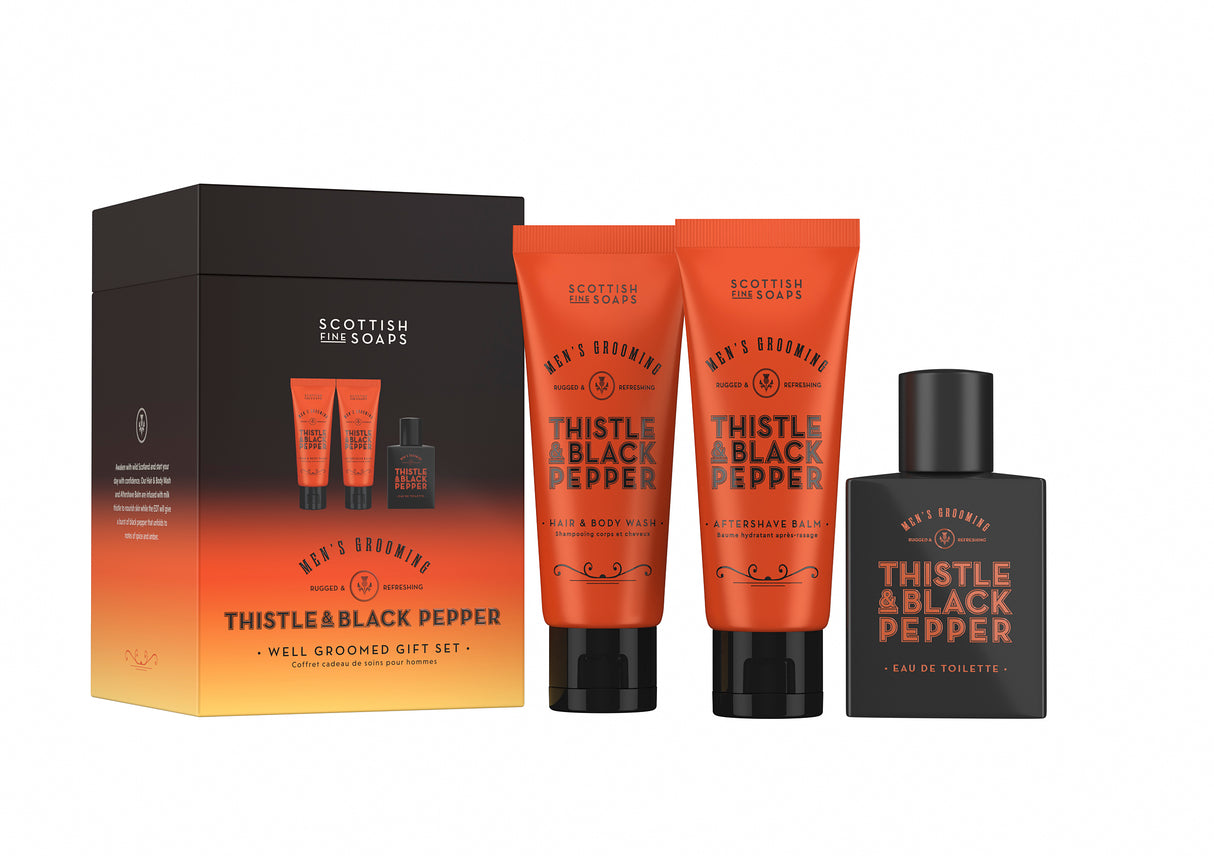 Thistle & Black Pepper Well Groomed Gift Set Box