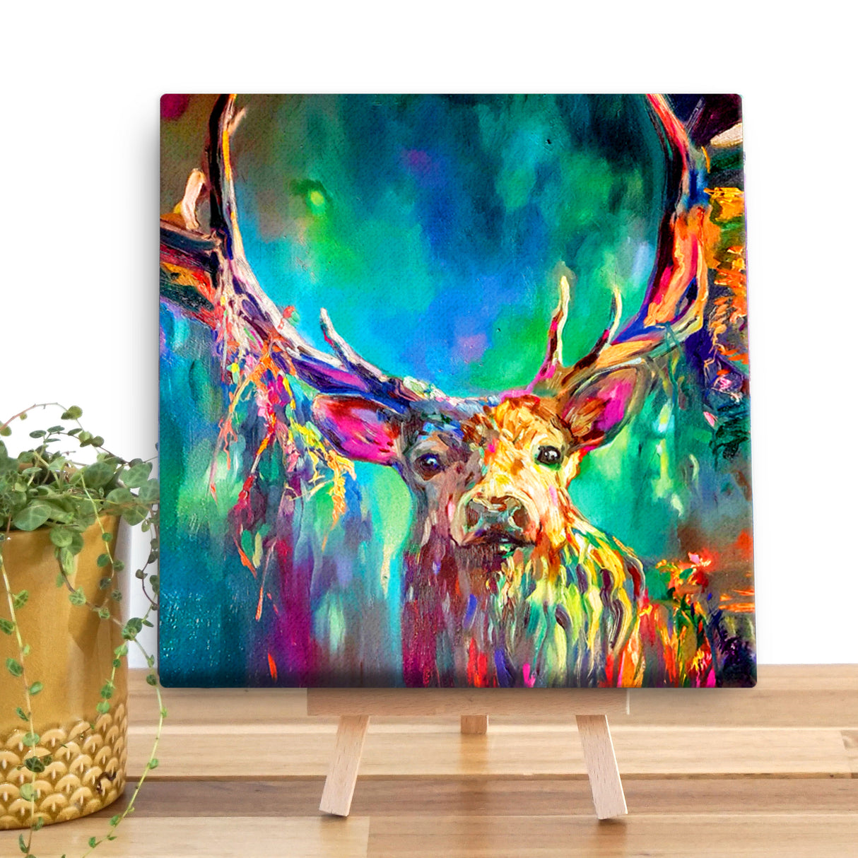 Woodland Stag Large Canvas (40cmx40cm)