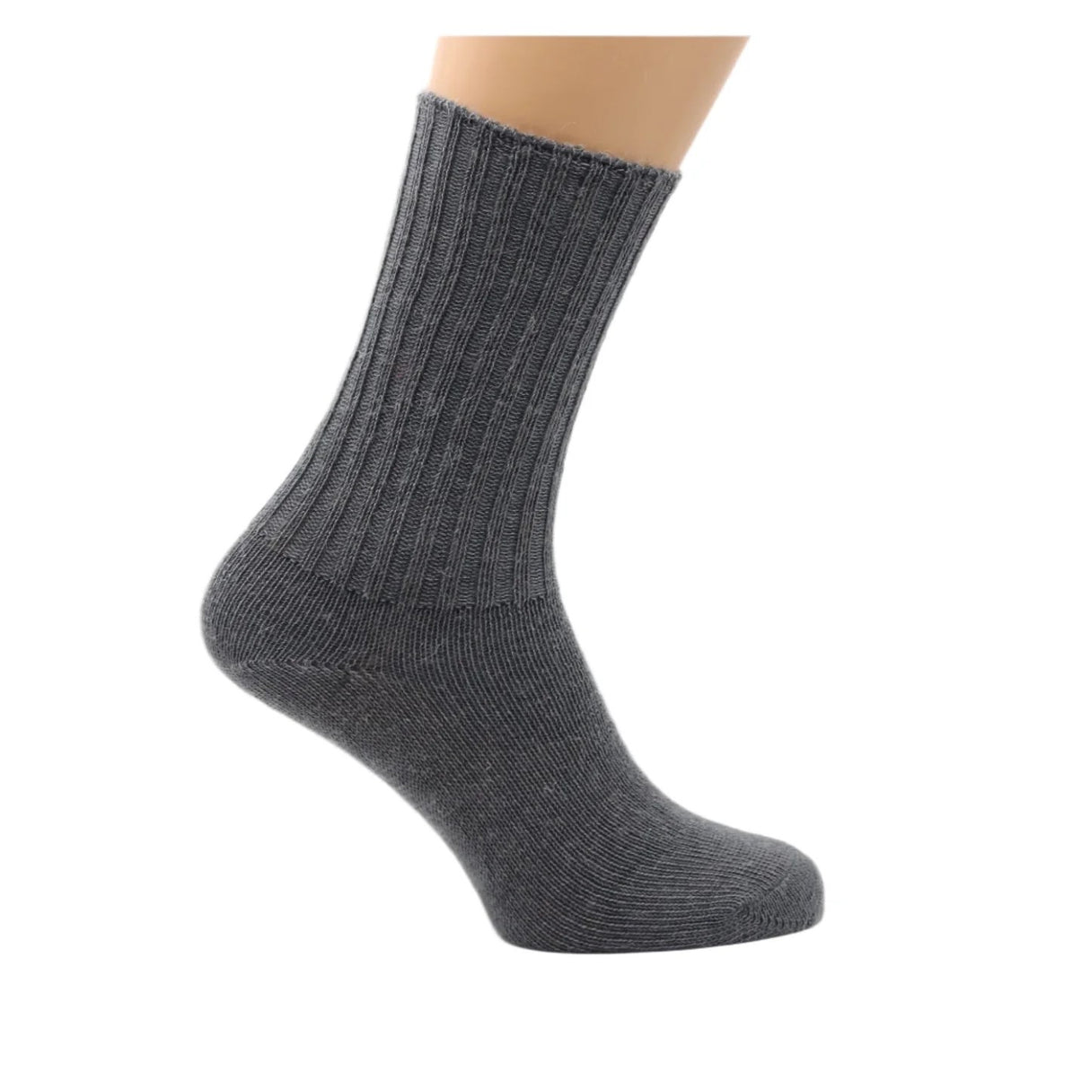 Dunoon Light Grey Loose Top Mohair Socks