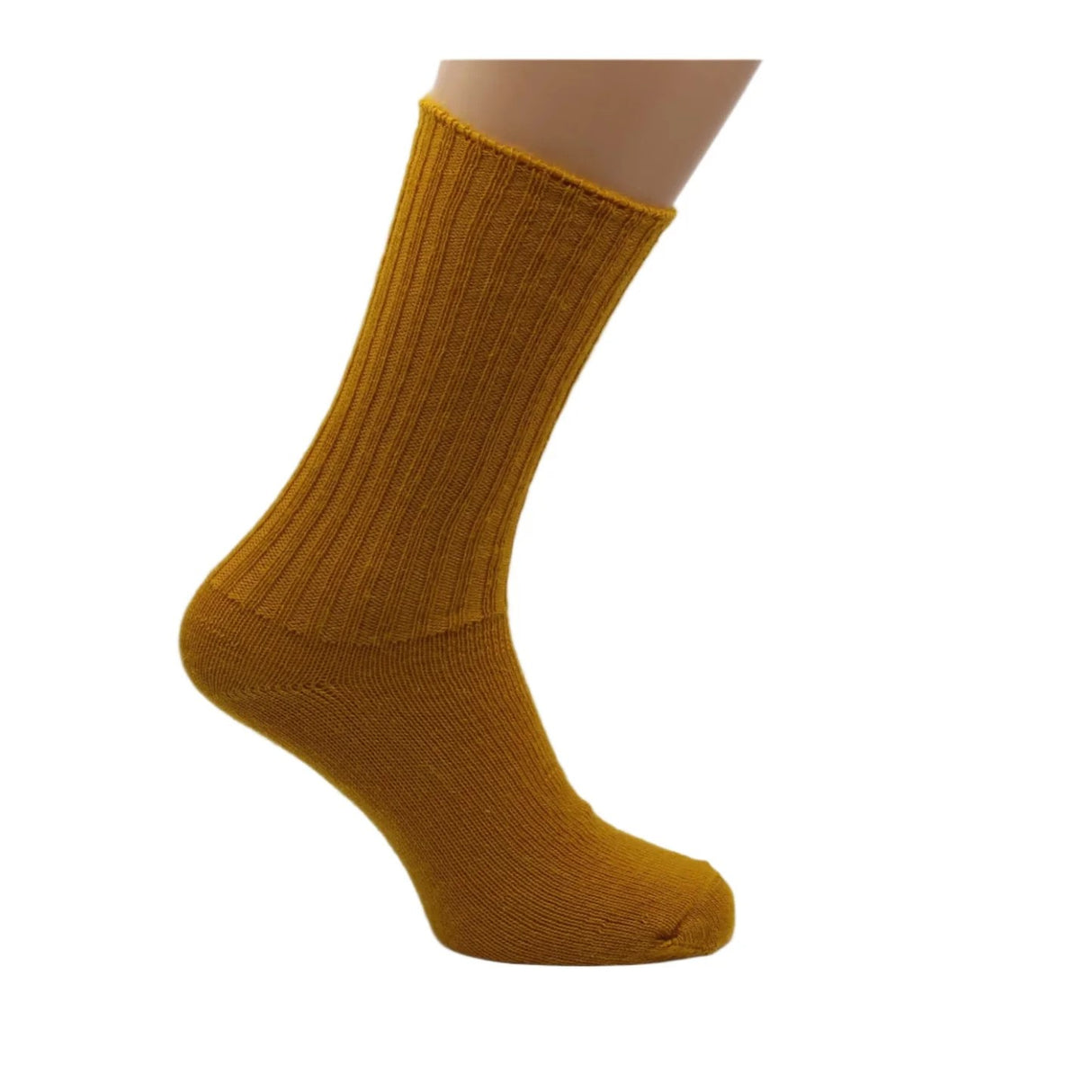 Dunoon Mustard Loose Top Mohair Socks