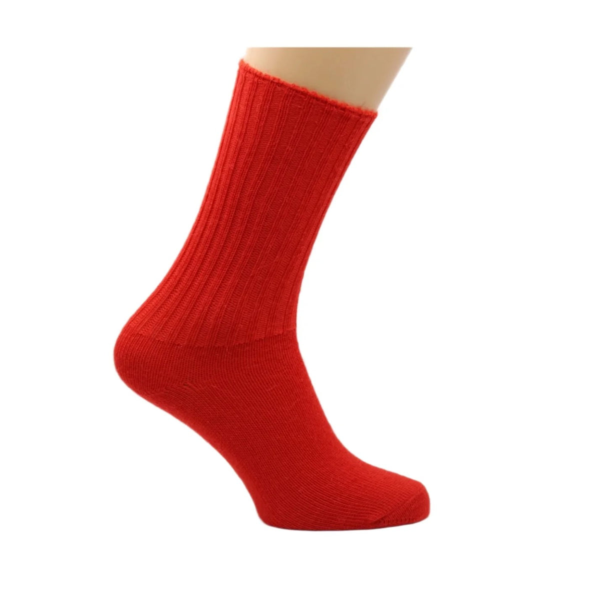 Dunoon Red Loose Top Mohair Socks