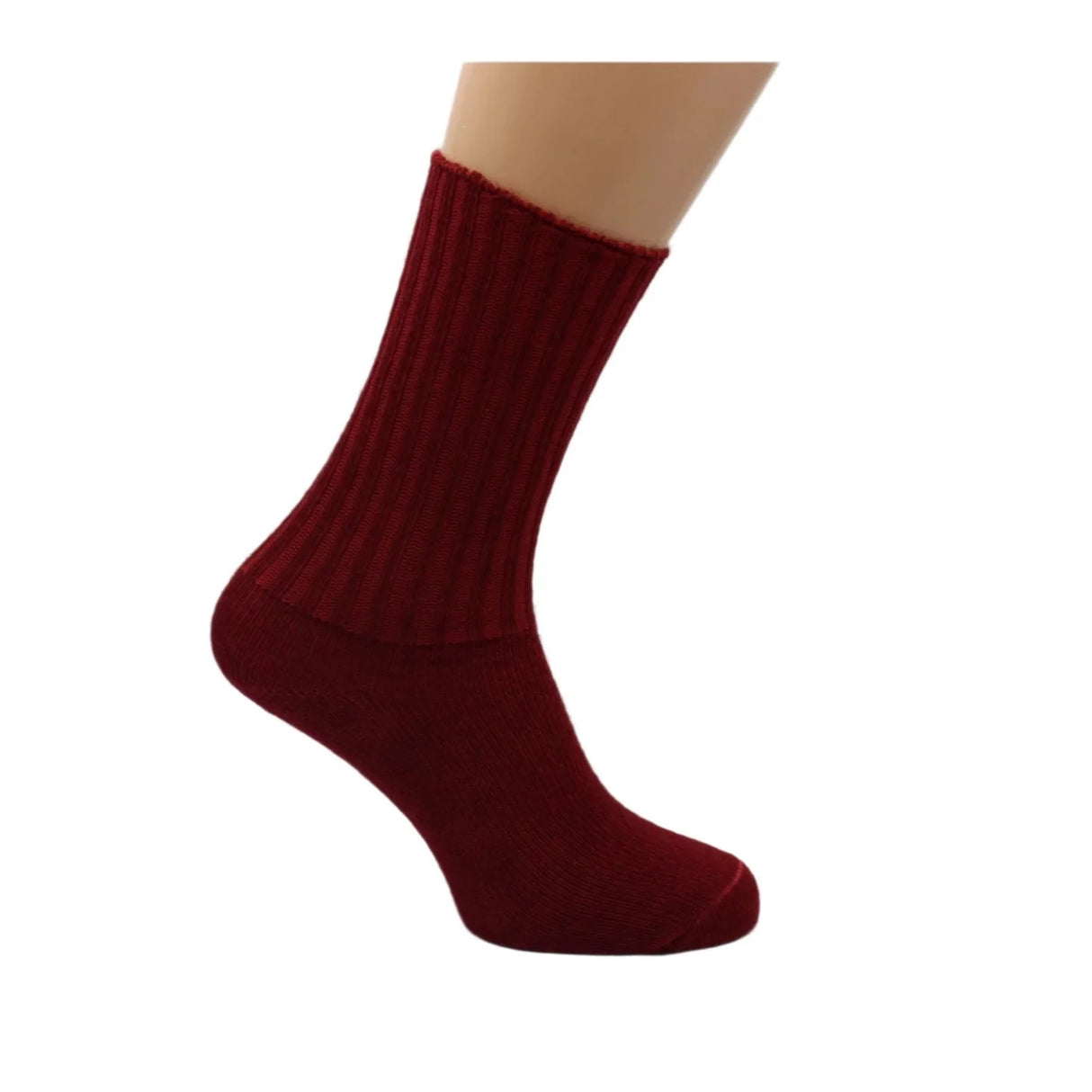 Dunoon Wine Loose Top Mohair Socks