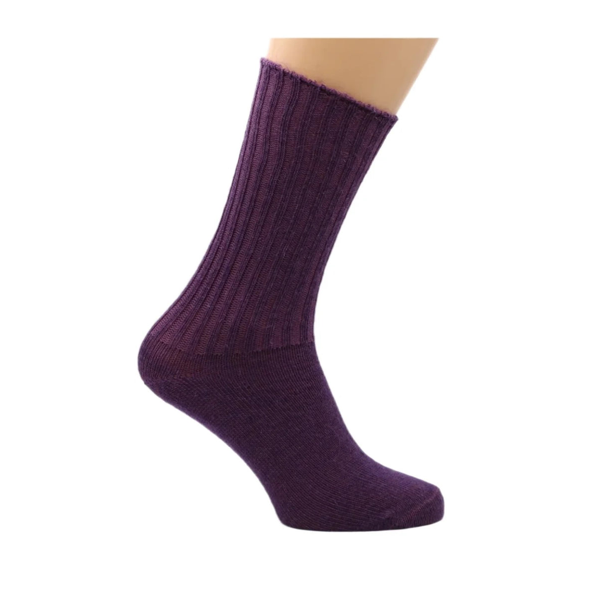 Dunoon Thistle (Purple) Loose Top Mohair Socks