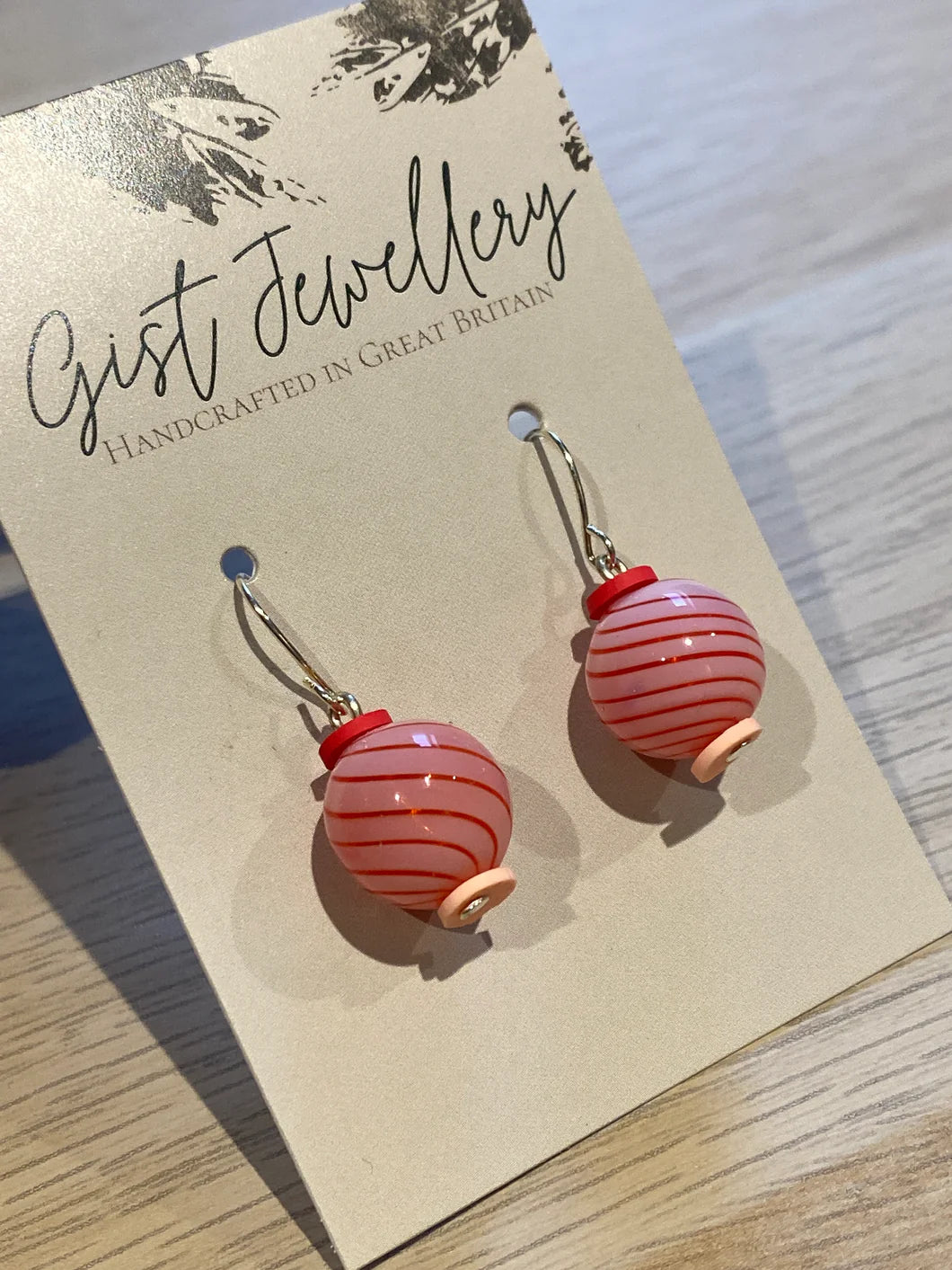 Candy Pink Blown Glass Globe Earrings