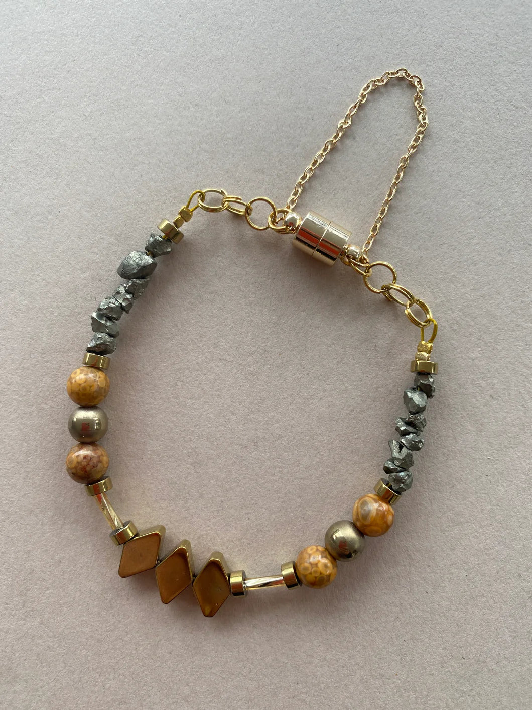 Red Jasper, Maifan & Nugget Bracelet