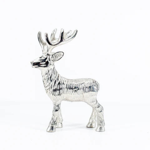 Large Silver Aluminium Highland Stag (19cm)