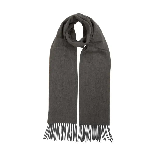 Double Face Cashmere Scarf - Silver