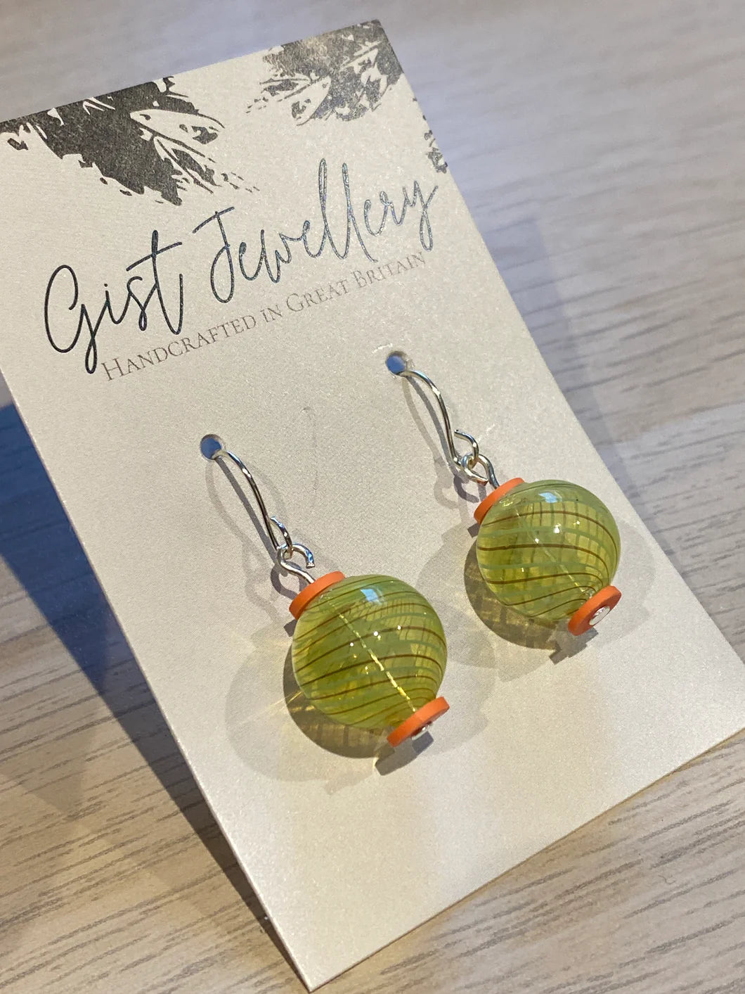 Citrus Crush Blown Glass Globe Earrings