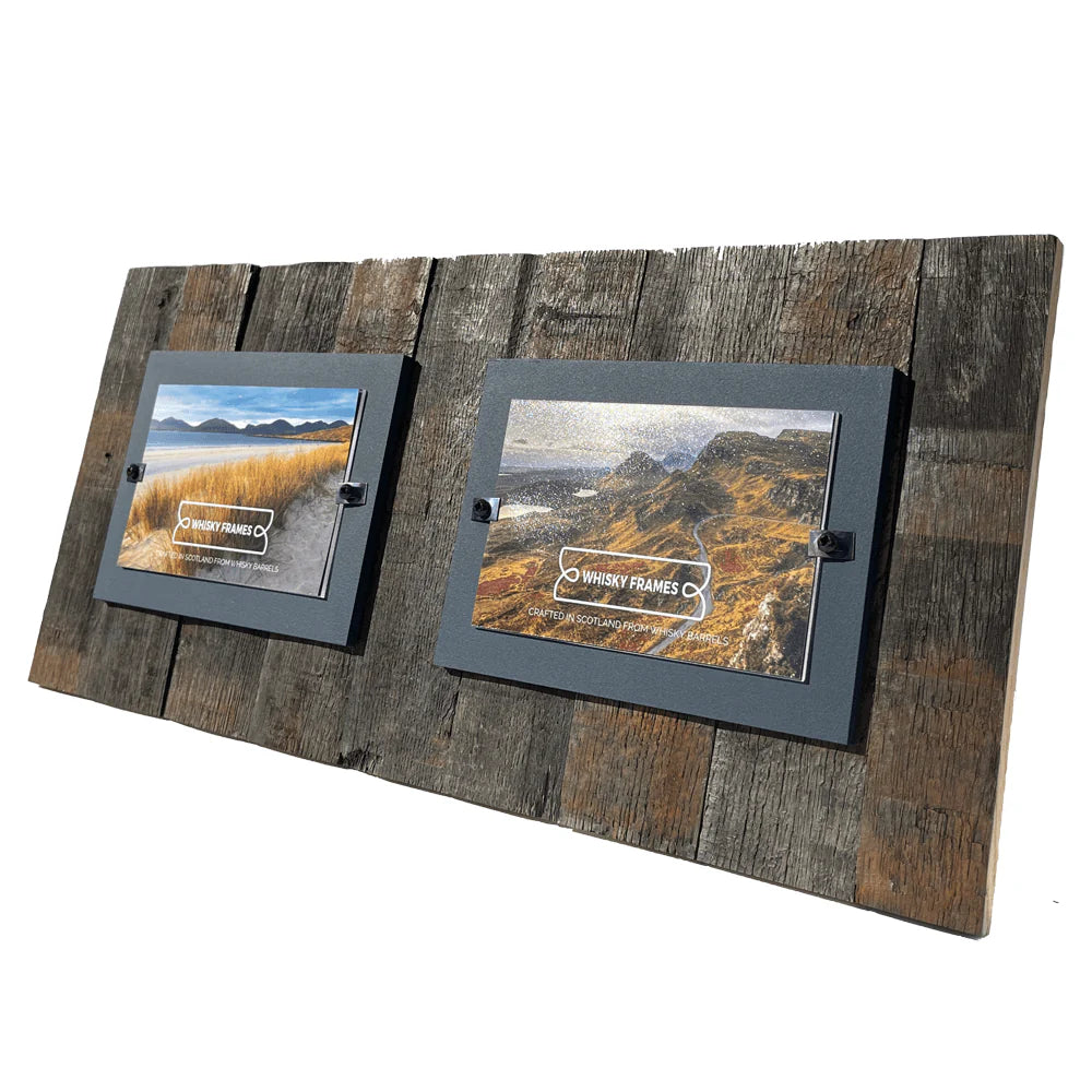 Kiln Double Whisky Barrel Frame (2 x 4” x 6” picture sizes)