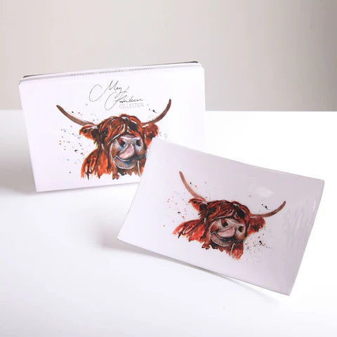 Highland Cow Rectangle Platter (Aluminium - 25cm)