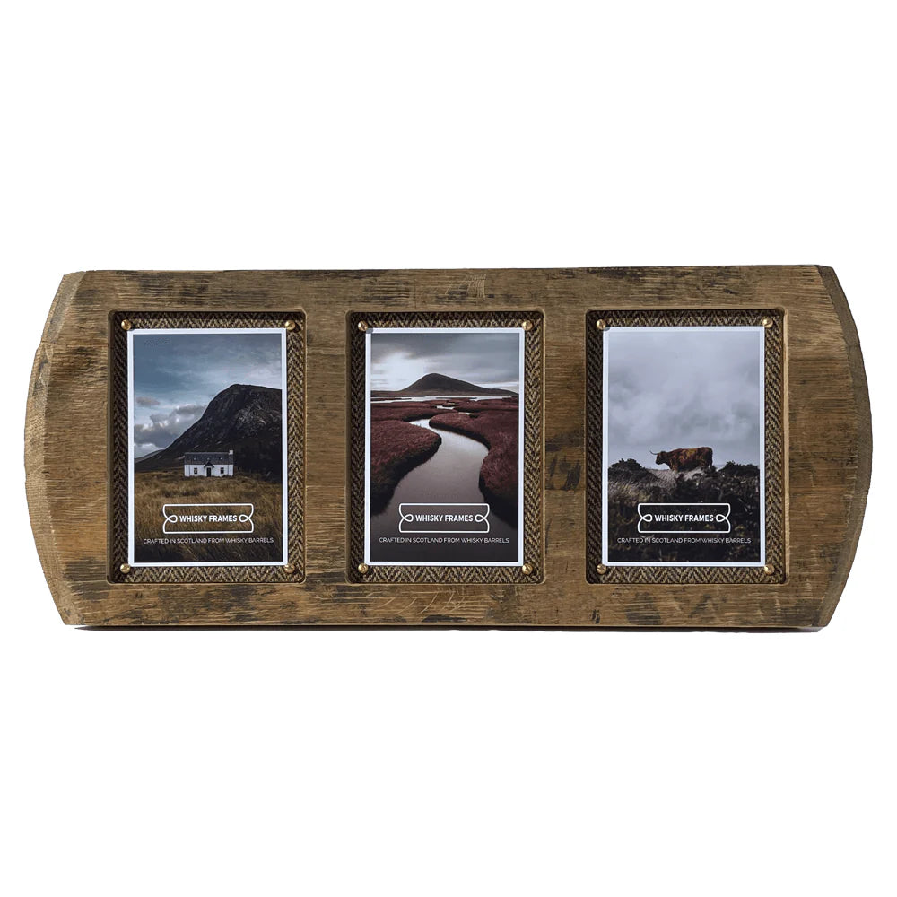 Head Triple Whisky Barrel Frame (3 x 4” x 6” picture size)