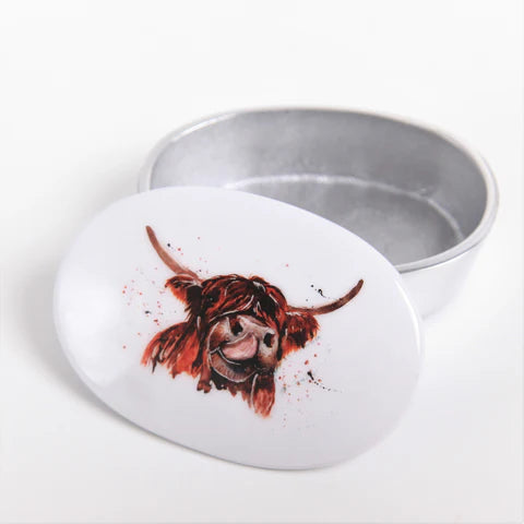 Highland Cow Trinket Box (Aluminium - 12cm)