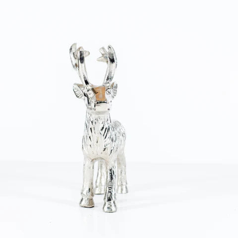 Large Silver Aluminium Highland Stag (19cm)