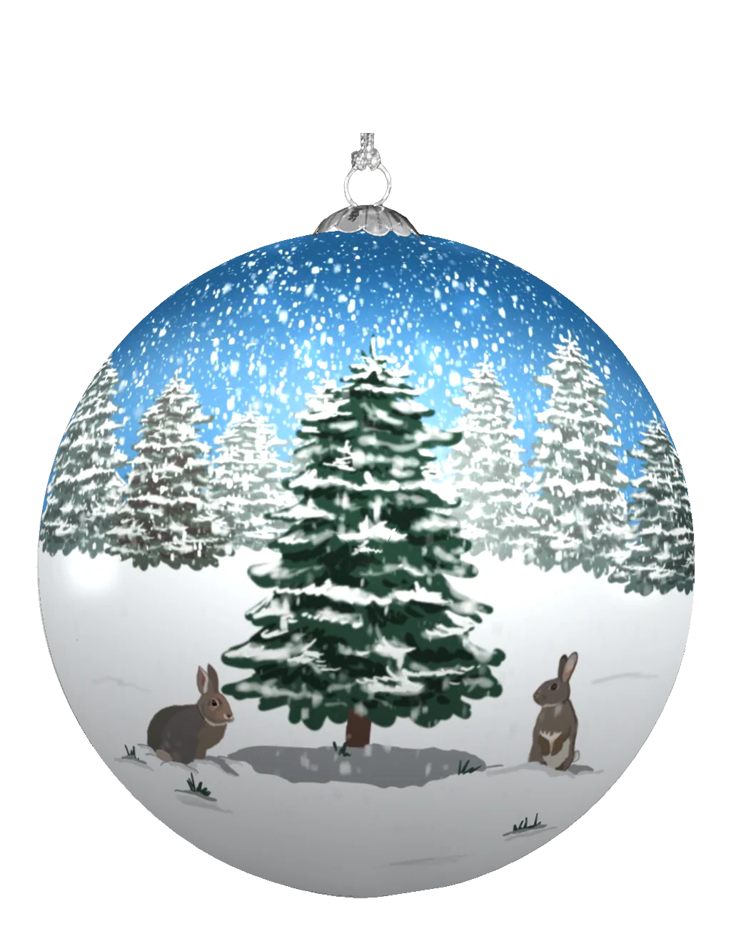 Snow Bunnies Bauble