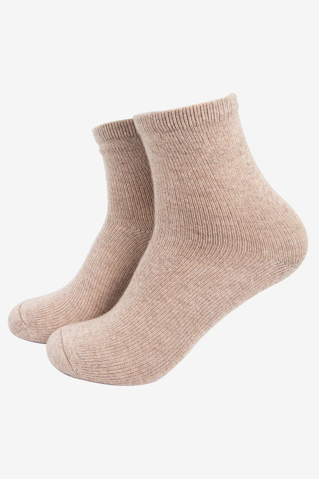 Ladies Camel Cashmere Socks