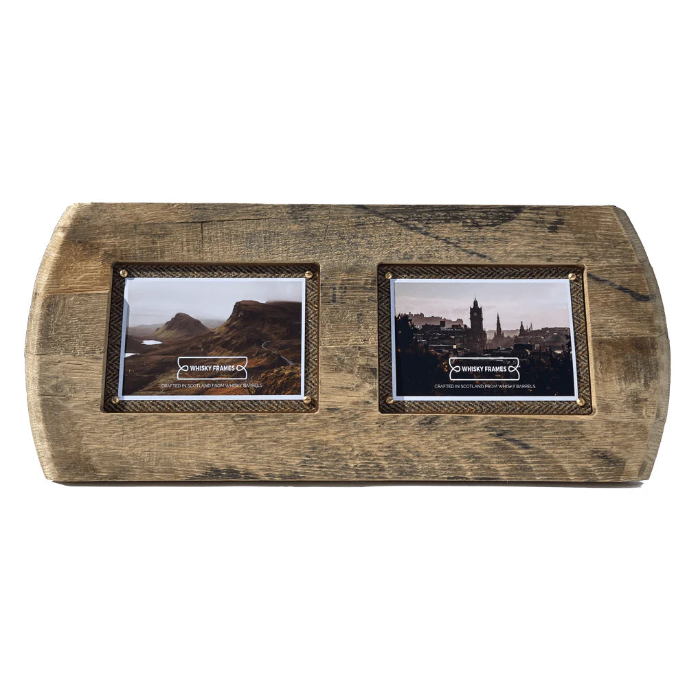 Head Double Whisky Barrel Frame (2 x 4” x 6” picture size)