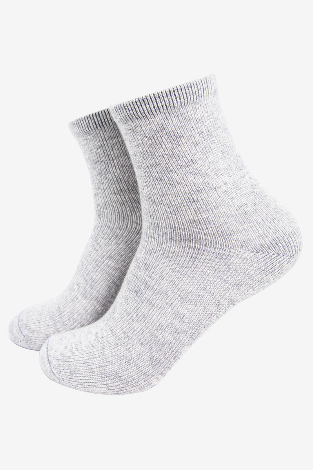 Ladies Light Grey Cashmere Socks