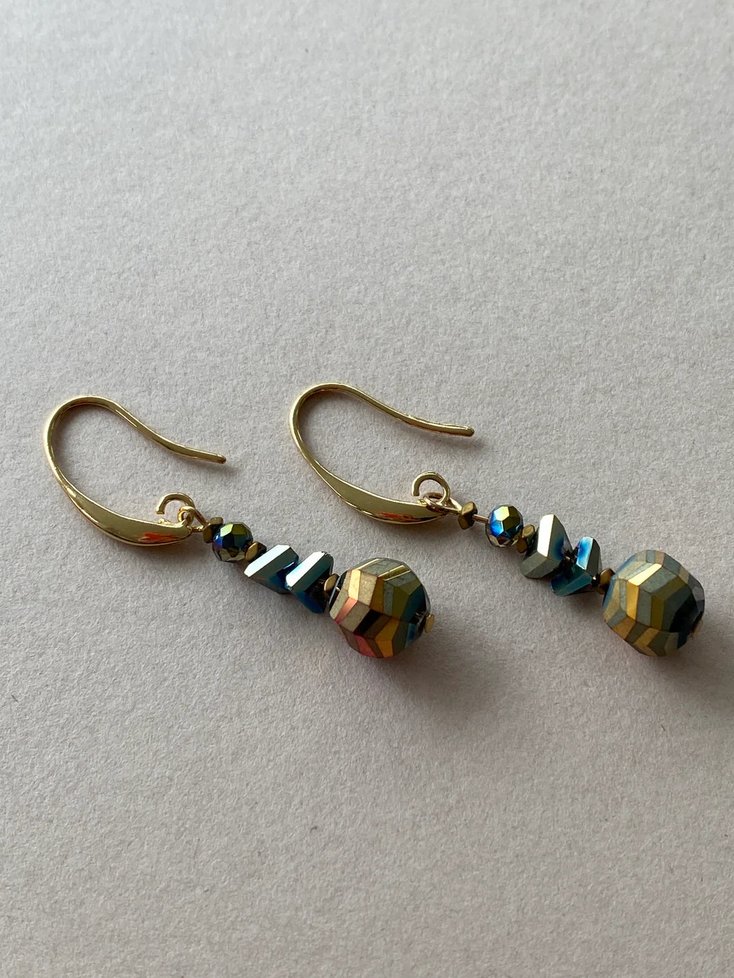 Crystal & Hematite Drop Earrings