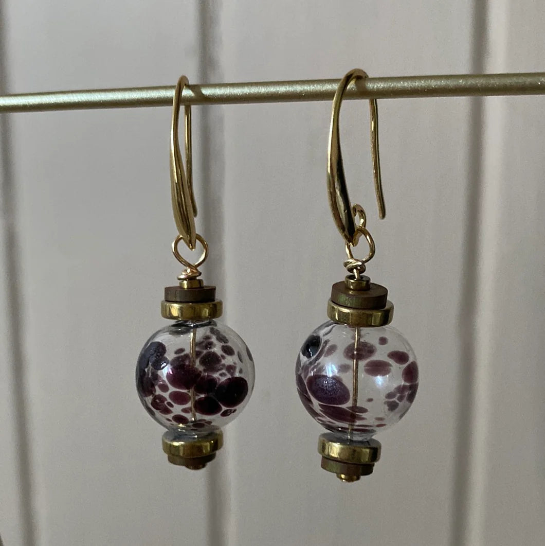 Glass earrings