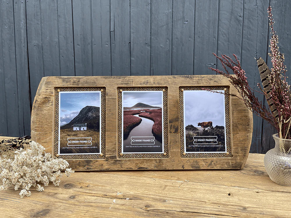 Head Triple Whisky Barrel Frame (3 x 4” x 6” picture size)