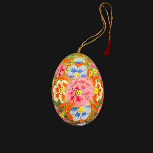 2” Roses Hanging Easter Egg Decoration
