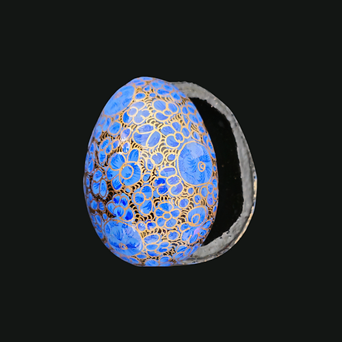 6” Enchanted Blue Trinket Holder Easter Egg