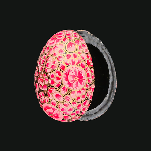 4” Enchanted Pink Trinket Holder Easter Egg