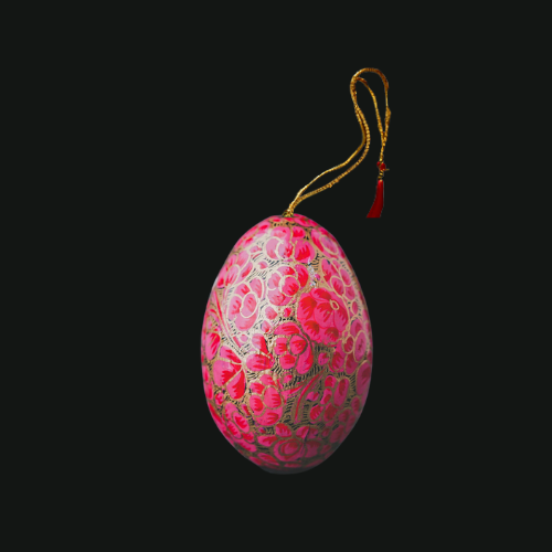 2” Enchanted Pink Hanging Easter Egg Decoration