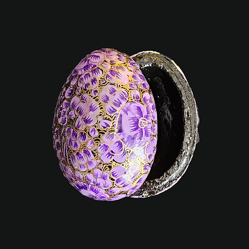4” Enchanted Purple Trinket Holder Easter Egg